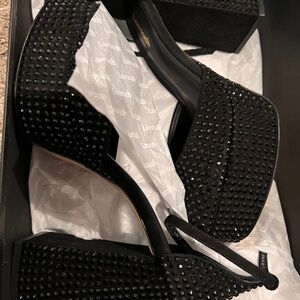 Larroude rhinestone platform Heels